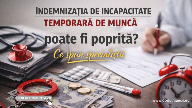 Indemnizatia de incapacitate temporara de munca poate fi poprita? Ce spun specialistii